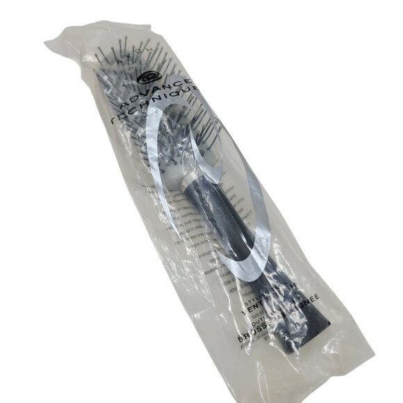 Vintage NEW Avon vent Hair Brush 2001 Black Gray Advanced Techniques